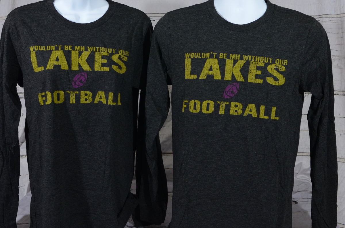 Lakes & Purple Football - Long Sleeve (S, M & L) | Clean Lakes MN LLC